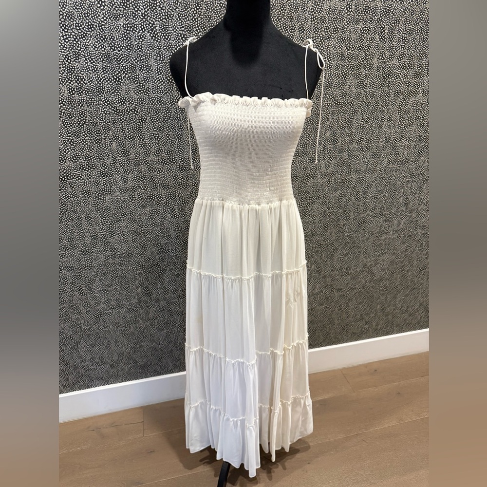 Reformation Tiered Smocked Midi Dress